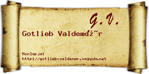 Gotlieb Valdemár névjegykártya
